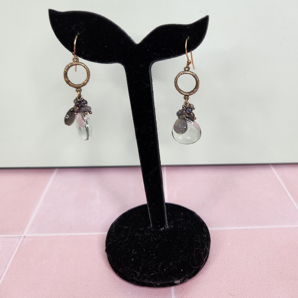 Marissa Alperin Studio Glass and Beaded Dangle Earrings